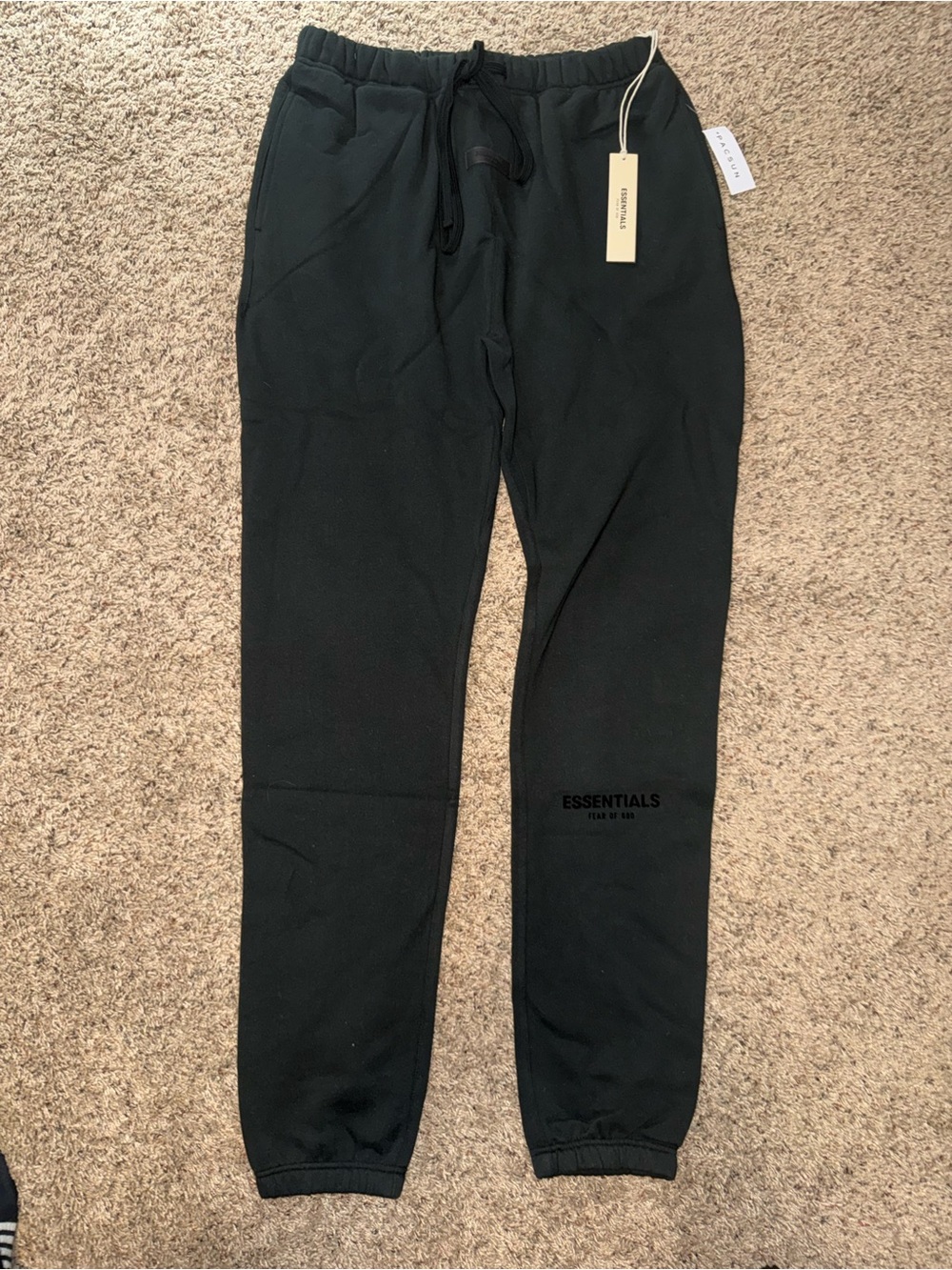 Essentials Men's Black Logo Jogger Sweatpants